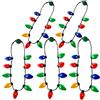 Queta Towinle 5 pezzi Christmas Fairy Lights per collane Christmas Necklace Fairy Lights Gioielli per il mercatino di Natale o Christmas Fairies per i fan di vetro alce (5 pack)