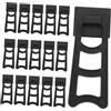 IMIKEYA Supporto per Cornice Portafoto Multipla in Plastico Nero 20 Pezzi Bordi Arrotondati Design Semplice per Esposizione Desktop e Supporto Posteriore Foto
