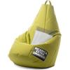 Avalon - Puff Poltrona Sacco Pera Deluxe Grande Sfoderabile, Pouf Sacco di Qualità Sartoriale, Bean Bag per Sedersi Ergonomico, Tessuto Antistrappo Impermeabile, Made in Italy(70x130cm-Verde acido)