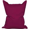 Lumaland - Poltrona a sacco gigante XXL, 140 x 180 cm, cuscino impermeabile per interni ed esterni con oltre 3 milioni di perline EPS adattabili, con rivestimento lavabile, colore rosso vino