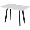 Vicco tavolo da pranzo allungabile Tisko, Bianco/Nero, 120-160 x 80 cm con piano d'appoggio allungabile, estendibile fino a 160 cm con prolunga integrata