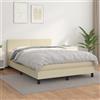 Teenpull Letto a molle con struttura in similpelle e materasso, 140 x 190 cm, testiera regolabile in altezza, materasso a molle insacchettate, comodo letto per camera da letto e camera degli ospiti