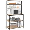 vidaXL Mensola da cucina Rovere Sonoma 100 x 40 x 168 cm, Mensola da cucina trendy, design industriale rettangolare, grande spazio, robusto organizzatore urbano