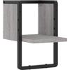 vidaXL Mensola a Parete con Asta Grigio Sonoma 20x25x30 cm