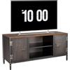 Sightlife Armadio in metallo, credenza per TV, in metallo, multiuso, mensole regolabili, in lamiera d'acciaio, 120 x 40 x 50 cm