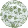 Tognana Vecchio Vienna Green Roses, piatto pane 16 cm, porcellana, verde-bianco, Made in Italy