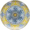Tognana Az Positano, piatto dessert 20 cm, porcellana, giallo-blu, Made in Italy