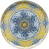 Tognana Thesis Positano, piatto edge 27 cm, porcellana, giallo-blu, Made in Italy