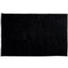 MSV - Tappetino da bagno in microfibra di ciniglia - Pelo lungo, antiscivolo - Comodo anello per appenderlo - Comfort e igiene ottimizzati - Nero - Singolo - 50x80 cm