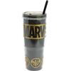 STOR Tazza Caffe Termica Riutilizzabile con Cannuccia e Coperchio 860ml, Tumbler Doppia Parete con Manico, Bicchiere Plastica Senza BPA