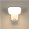 Comely Lampada da parete all'aperto con sensore di movimento e sensore crepuscolo 16W LED bianco IP65 3000K lampada da parete bianca calda per giardino terrazza balcone ingresso area
