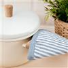 Sancarlos - Confezione da 2 impugnature per pentola per cucina, colore blu e bianco, 100% cotone, resistenti al calore.