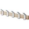 YAMAZAKI 4116 RIN Wall Coat R, beige, Wood/Aluminum, 50 x 6.5 x 10 cm
