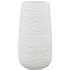 Tenvy Vaso in ceramica bianca da 25,4 cm per fiori, vaso moderno testurizzato, grande vaso floreale, vaso minimalista, vaso di fiori in porcellana per la casa, elegante supporto per bouquet, vasi con motivo