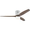 Corbero Corberó CVTGHC3 - Ventilatore da soffitto con luce LED, 132 cm, silenzioso, 6 velocità, design nordico, timer, telecomando, modalità estate-inverno, pale in legno scuro