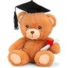 Deluxe Paws - Peluche ecologico, 100% riciclato (motivo orsetto laureato)