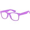 Boolavard Kids Nerd Occhiali Finti per Ragazze Ragazzi con Lenti Chiare, Età 4-12 (Viola)