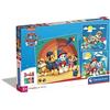 Clementoni - 25291 - Supercolor Puzzle - Paw Patrol - 3X48 Pezzi (Include 3 Puzzle Da 48 Pezzi) - Puzzle Bambini 4 Anni, Puzzle Cartoni Animati - Made In Italy