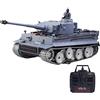 SpedUpX 1:16 Tiger tedesca I Carro pesante 3818 RC Modello militare con telecomando 2.4G, catene in metallo, effetto sonoro, fumo e colpo (versione professionale)