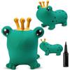 Sun Baby Animale gonfiabile che salta, giocattolo di 1 anno, saltarello per bambini, design ergonomico, cavallo giocattolo, pompa manuale inclusa (Rana verde con corona)