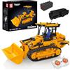 Mould King 17098 Motorized Tracked Loader Model Kit for Adults, App Controlled Construction Vehicle Engineering Supercar Set, Dual Remote Responsive Crawler Collector Exhibition Display (1208 Pieces)