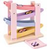 Vanplay Montessori Giocattolo per auto a partire da 1 anno, giocattolo in legno, a partire da 1 a 2 anni, regalo per bambini e bambine (Rosso)
