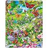 Larsen FH28 Farfalle in un bellissimo campo di fiori, Puzzle Incorniciato con 42 pezzi