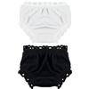 niannyyhouse BJD - Vestiti per bambole, mutandine con bordo in pizzo per bambola snodata da 1/3, 1/4, 1/6, bianco e nero, 2 pezzi, accessori per action figure (per 1/3BJD)