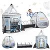 SISTICKER Tenda da gioco 3 in 1 per bambini, con tunnel pieghevole per esterni, ideale come regalo di compleanno per bambini