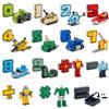 7JI 15Pcs Giocattoli Numeri Robot Trasformatori Gioco di Educazione | Numero 0-9 Simboli Deformazione Robot/Auto/Serbatoio/Aereo, Prescolare Robot Block Set per Bambini, Regalo Compleanno 6+ Anni