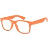Boolavard Kids Nerd Occhiali Finti per Ragazze Ragazzi con Lenti Chiare e Età 4-12 (Arancia)