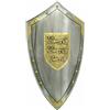 Generic Scudo medievale in metallo da 28 pollici | Scudo Templare d'argento | Scudo in acciaio | Scudo da guerriero da battaglia | Rievocazione | Scudo SCA LARP | Scudo di Halloween