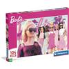 Clementoni - Puzzle per Bambini 104 Pezzi Super, per Bambini 6+ Anni, Illustrazione con Personaggi dal Mondo Barbie, Idea Regalo, Made in Italy, 48,5x33,5 cm, 25006