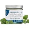 Georganics Dentifricio al fluoro, 60 ml, aroma menta piperita, dentifricio naturale non schiumogeno con olio di menta piperita, certificato Cosmos naturale, vegano e cruelty-free