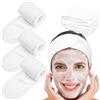 ShiningUU - Fasce per capelli da spa, confezione da 3 pezzi, regolabili, in cotone bianco, fascia per il viso da donna, ad asciugatura rapida, per doccia e viso per donne e uomini