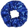 Blausky 2 pezzi di scrunchies con paillettes per donne, accessori per capelli luccicanti con squame morbide, scrunchies elastici con nastri spessi per coda di cavallo, gioielli per capelli da donna