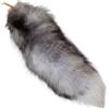 Pesoncarl Coda di volpe 15,75 pollici coda animale shaggy coda in finta pelliccia realistica porta portachia clinica decorativa coda teriana per lo zaino con zaino in borse