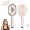 Knubbuf Electric Steam Brush for Hair, Anti-Frizz Nano Mist Hair Steamer & Straightener, Wet Dry Detangling Comb For Afro Thick Wavy Hairs, Portable Travel Size (B)