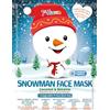 7th Heaven Snowman Face Mask - Face Mask Sheet with Coconut & Betaine - Sheet Mask to Nourish & Brighten Skin - Limited Edition