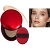 SONGVISON Fondotinta Super Fit Cushion Texture leggera, finitura semi-opaca Copertura costruibile per 72 ore.impermeabile, trucco trasparente Red+Shell+Air si concentra sul mantenimento di un'ottima copertura