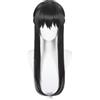 Generisch Spy Family Parrucca Yor Forger Perucken Yor Briar Perucke Thorn Princes Anime Lungo Nero Cosplay Wig Halloween Party Bambini Donne Ragazze