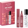 Astra Make-Up Set Trucco Get Nude Sleepover Pennarello Overlining Labbra 06 Overnight e My Gloss Light e Shine Lucidalabbra
