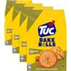 Tuc Bake Rolls, Gusto Pomodoro e Olive, Chips di Pane Cotte al Forno, Sottili e Croccanti, 150g (Confezione da 4)
