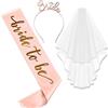 Loiina Addio al Nubilato Gadget, Bride to Be Addio al Nubilato 3 Pack Gadget Sposa -Velo, Fusciacca, Fasce Capelli