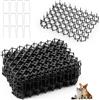 YIYIZI Tappetino Repellente per Gatti,12 Pezzi 20x15cm Plastica Rete per Gatti con Punte con 12 Picchetti, Gattis, Cani, Volpi,Dissuasore per Gattis per Giardino, Divano - Barriera Interno/Esterno