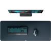 Leitz Tappetino mouse da Gaming Extra Large - Protezione Antiscivolo, Tracciamento ad Alta Velocità, Protezione per Scrivania, Resistente e Lavabile, 100 x 40 cm, Grigio Velluto