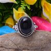 Scenic Onice Nera Gemma 925 Argento Sterling Handmade Anello Tutte le Misure