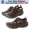 Crocs Yukon Fisherman Espresso Brown 209875-206 taglia unisex