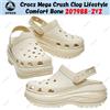 Crocs Mega Crush Clog Lifestyle Comfort Bone 207988-2Y2 taglia unisex