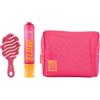 Beter - Pack Spazzola Districante Flex 180° XS fucsia + FLOW Spray Leave-in Vegano Anticrespo 120ml + Beauty Case in Rete Traspirante con Tasca, Ideale per l'Estate, Perfetto per Viaggio